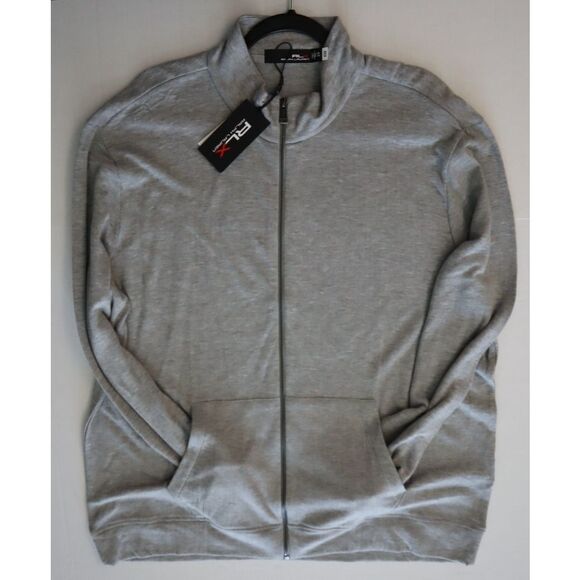 RLX Ralph Lauren Men's Sz 2XL Gray Heather Cotton/Modal Full Zip Jacket - Picture 9 of 11